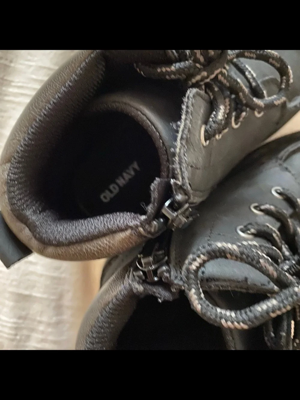 Old Navy Toddler Boy Black Zipper Boots